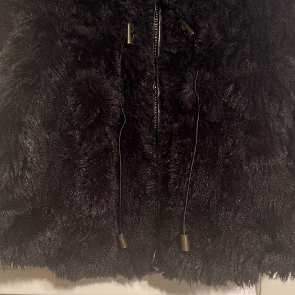 Maurices Black Faux Fur Vest - Plush Layering Piece - Picture 8 of 8